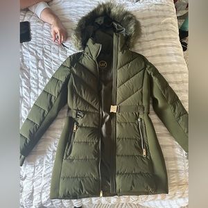Olive color michaels kors jacket